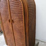 Rattan cabinet, fluted
