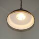 Enameled pendant workshop “reflecto-lux” hanging light, 1950s france