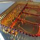 Vintage amber/molded glass tray