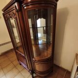 Silver cabinet, solid cherry wood display case