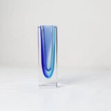 Sommerso Murano blue vase 1960