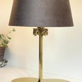 Chic brass lamp with vintage clover tray