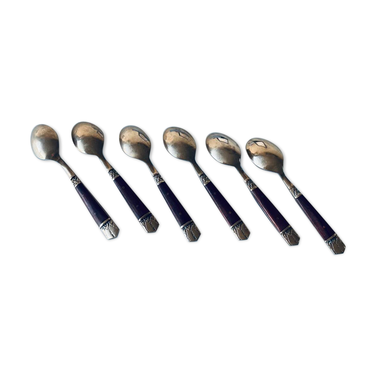 6 vintage teaspoons