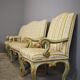 Venetian Baroque salon with table, two armchairs, a bench and a chair, mid-19th century