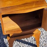 Pair of vintage 50s walnut bedside tables