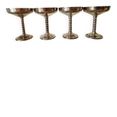 4 coupes à dessert argentées, Espagne années 1960