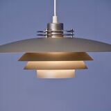 Danish XL hanging lamp in grey, 1970s