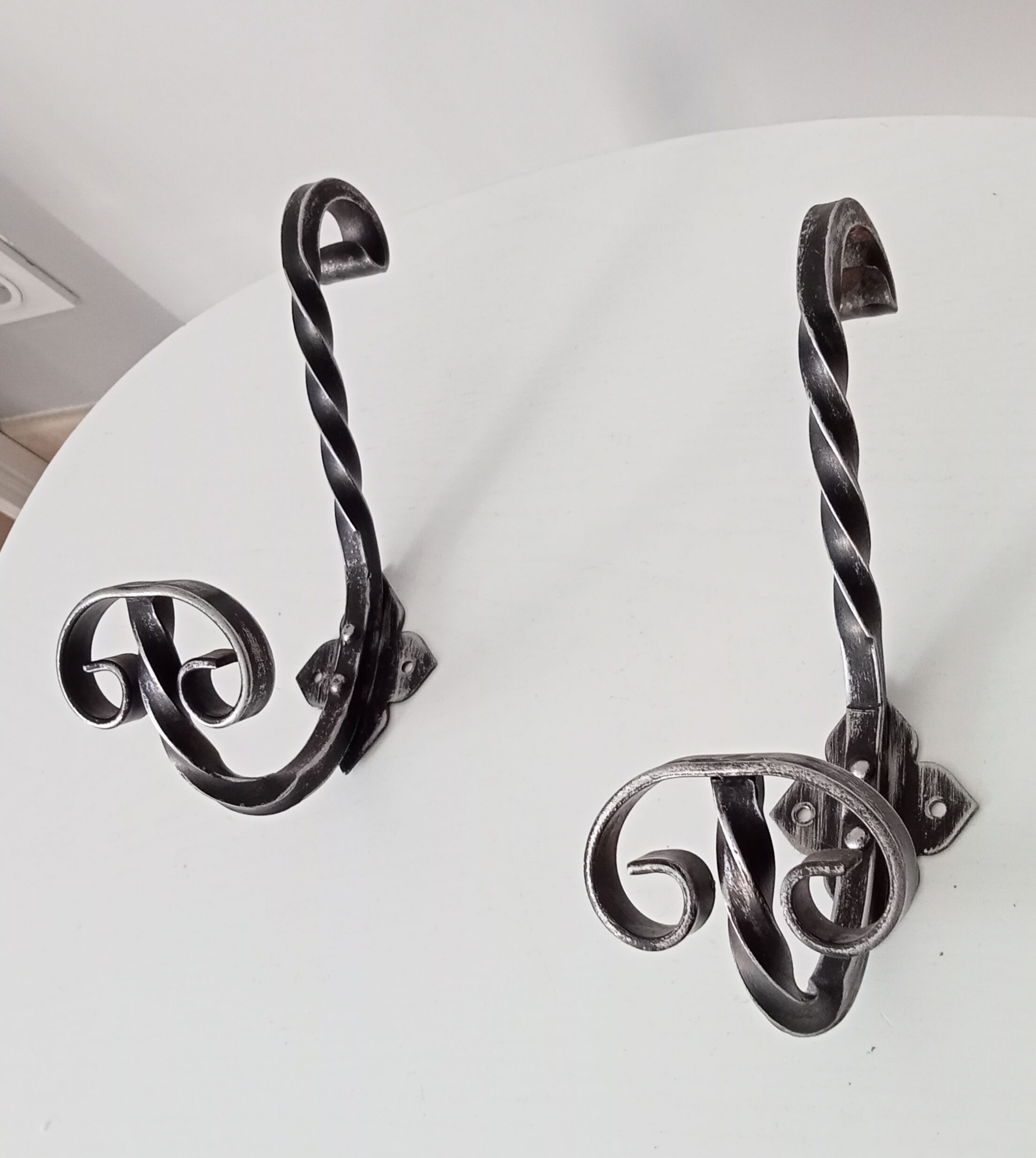 2 vintage coat rack hooks 50s-60s