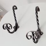 2 vintage coat rack hooks 50s-60s