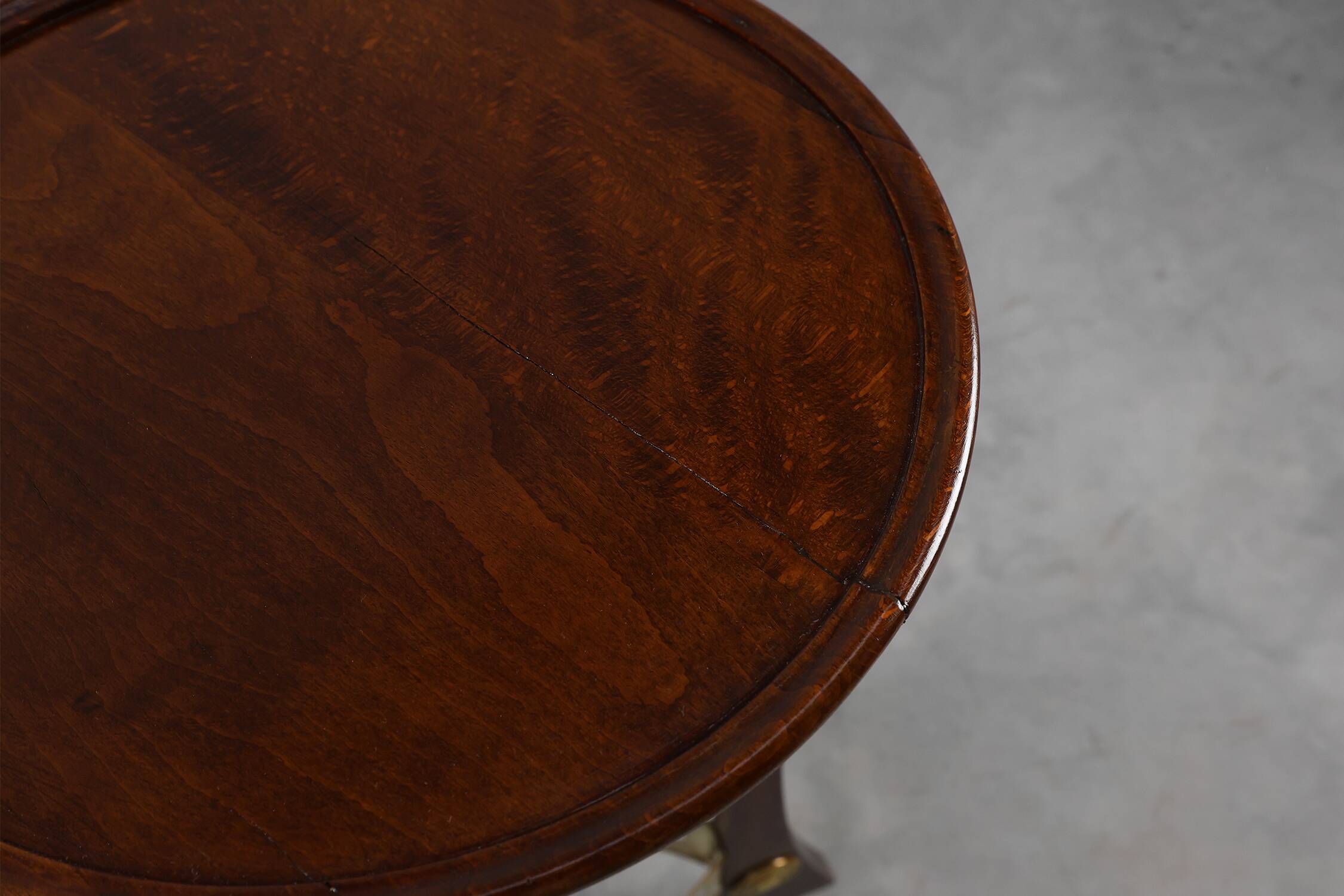 Art Nouveau Pedestal in wood and brass, Belgium, ca. 1910