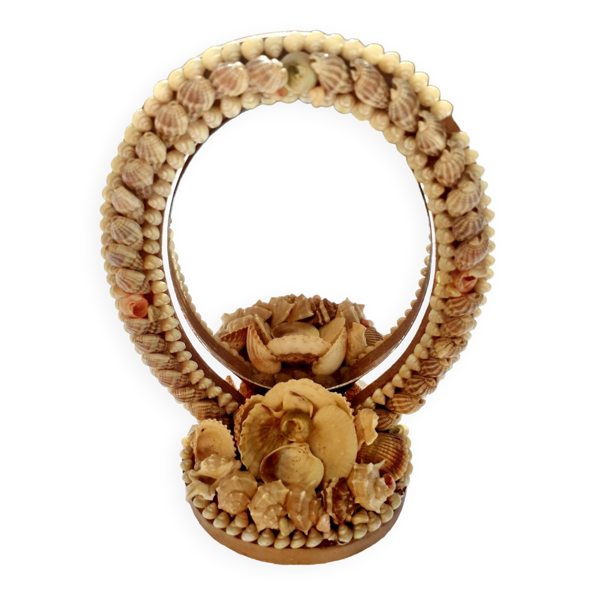 Vintage shell mirror