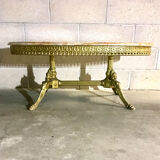 Table basse marbre et laiton