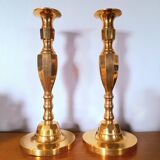 Pair of brass candlesticks