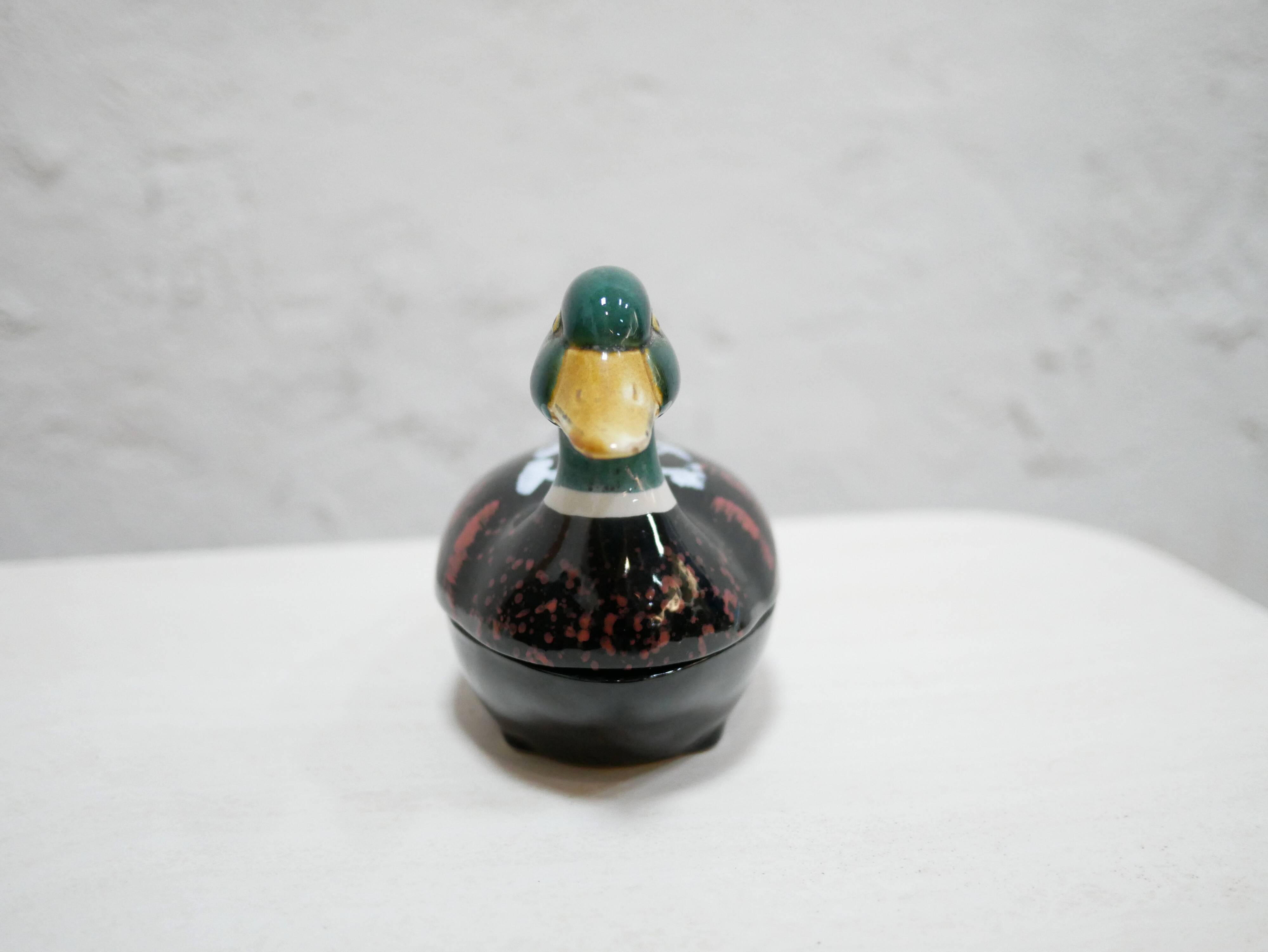Vintage ceramic duck terrine by Michel Caugant