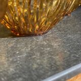 6 vintage amber glass bowls