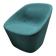 Pedrali log 366 turquoise armchair