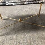 Brass and marble coffee table