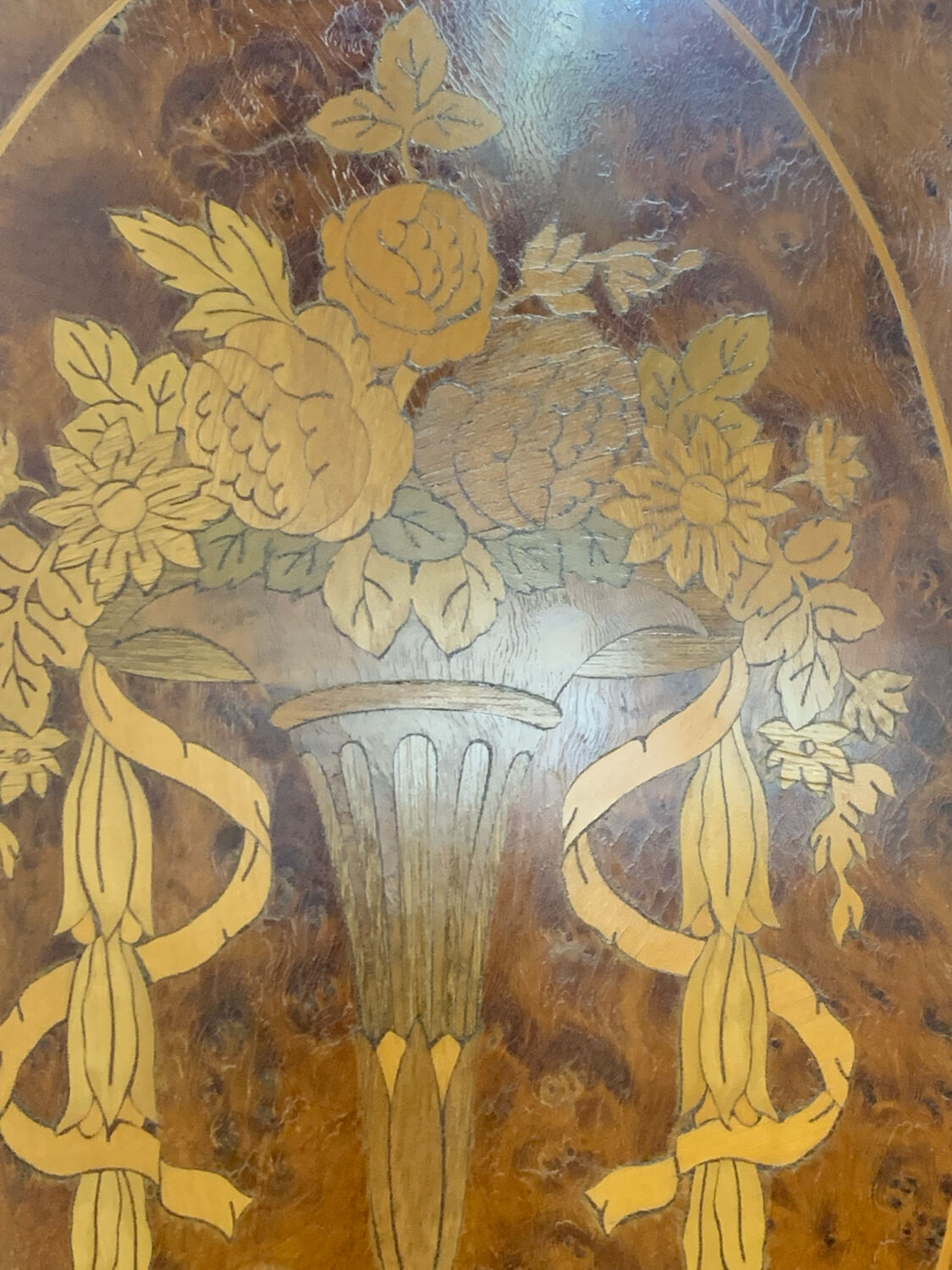 19th Century Marquetry Mirror Cabinet