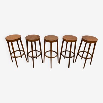 Set of 5 bar top stools