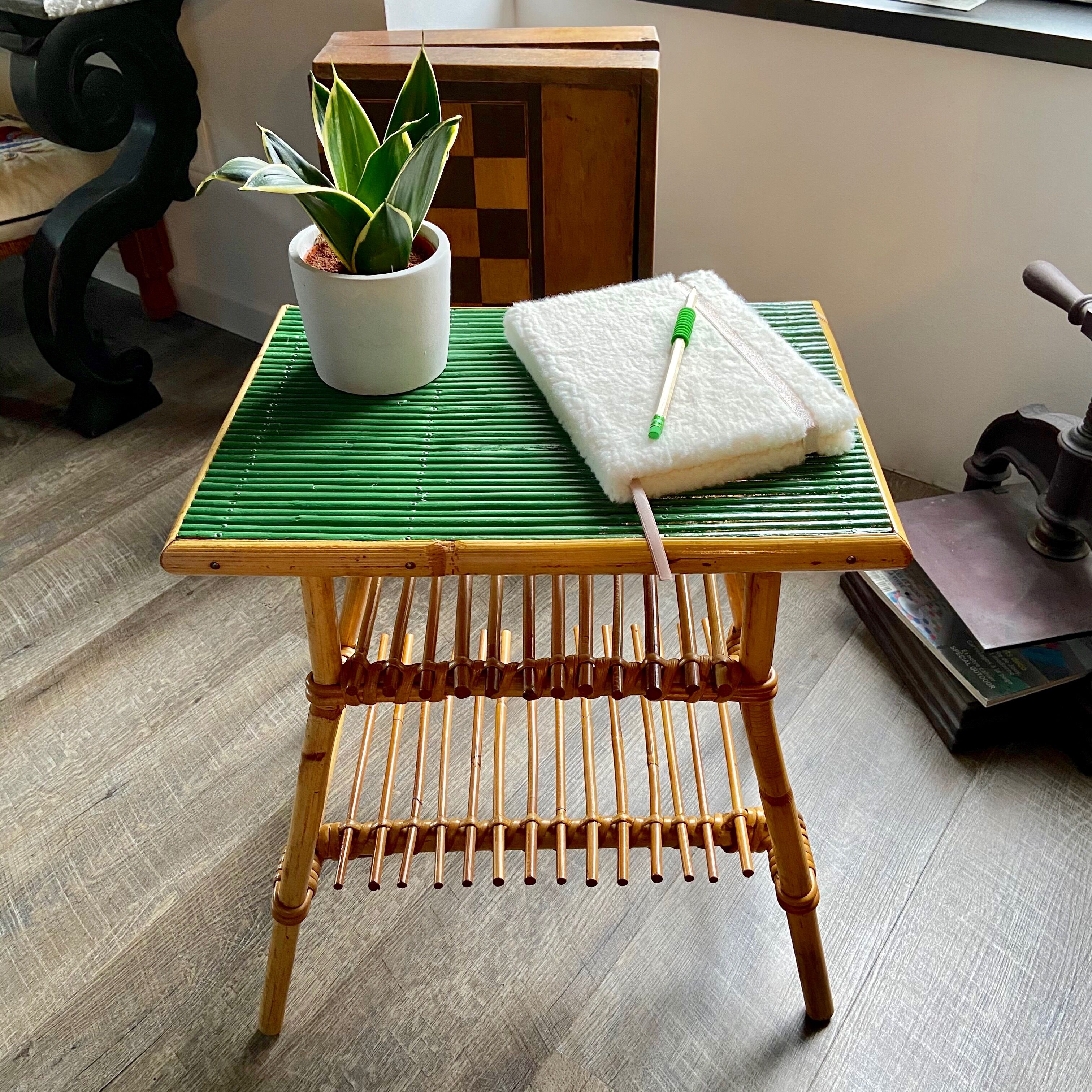 Rattan side table 1960