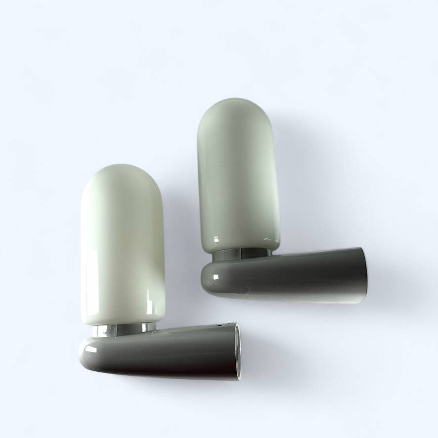 Dietsche grey wall lights Germany Bathroom 1980 x2