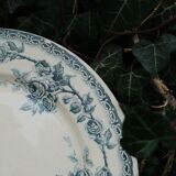 Assiettes terre de fer bleu