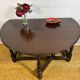 Jacobean Revival Solid Oak Gate Leg Drop Leaf Table 1900 English Antique