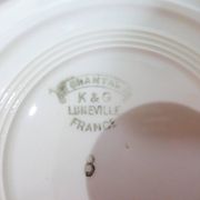 4 assiettes creuses vintage de K&G Luneville modèle Chantal 220516