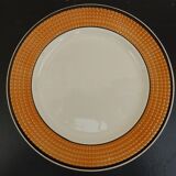 Assiettes à dessert Nidervillier carreau orange