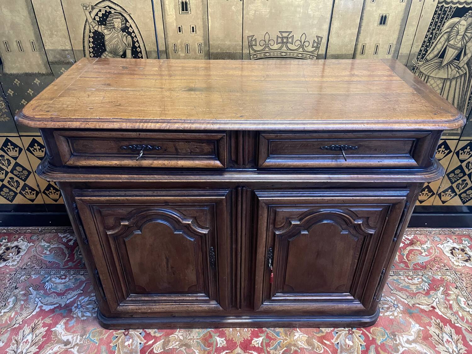 Louis XIV period hunting or wood paneling buffet