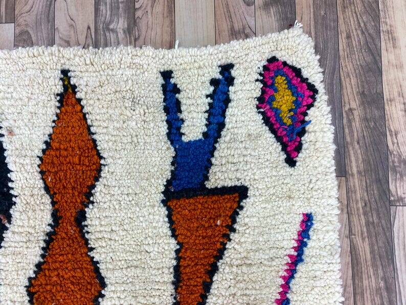 Colorful Moroccan wool rug 150/250cm
