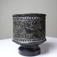 Small Greek pot in black terracotta with animal decoration, craftsmanship from 1960-80.