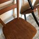 Set of 4 mismatched vintage chairs compass legs