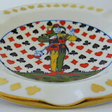 Porcelain ashtray "bone china" centered "Joker"