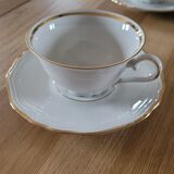 6 cups and saucers in Bavaria porcelain.