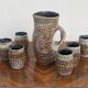 Vintage Accolay ceramic orangeade set, 1960s
