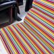 Compact sofa Eames Vitra Alexander Girard Miller stripe fabric