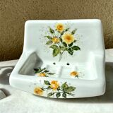 Soap holder and porcelain hook of Limoges Champs-Elysées vintage 60