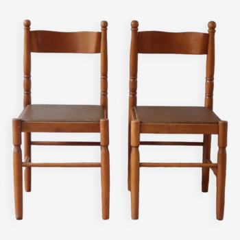 Paire de chaises rustiques