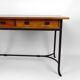 Bureau moderniste en merisier et fer forgé, circa 1980