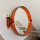 Vintage amber plexiglass mirror from the 70s