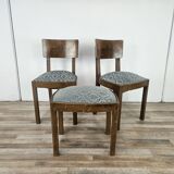 Art Decò set of chairs with stool