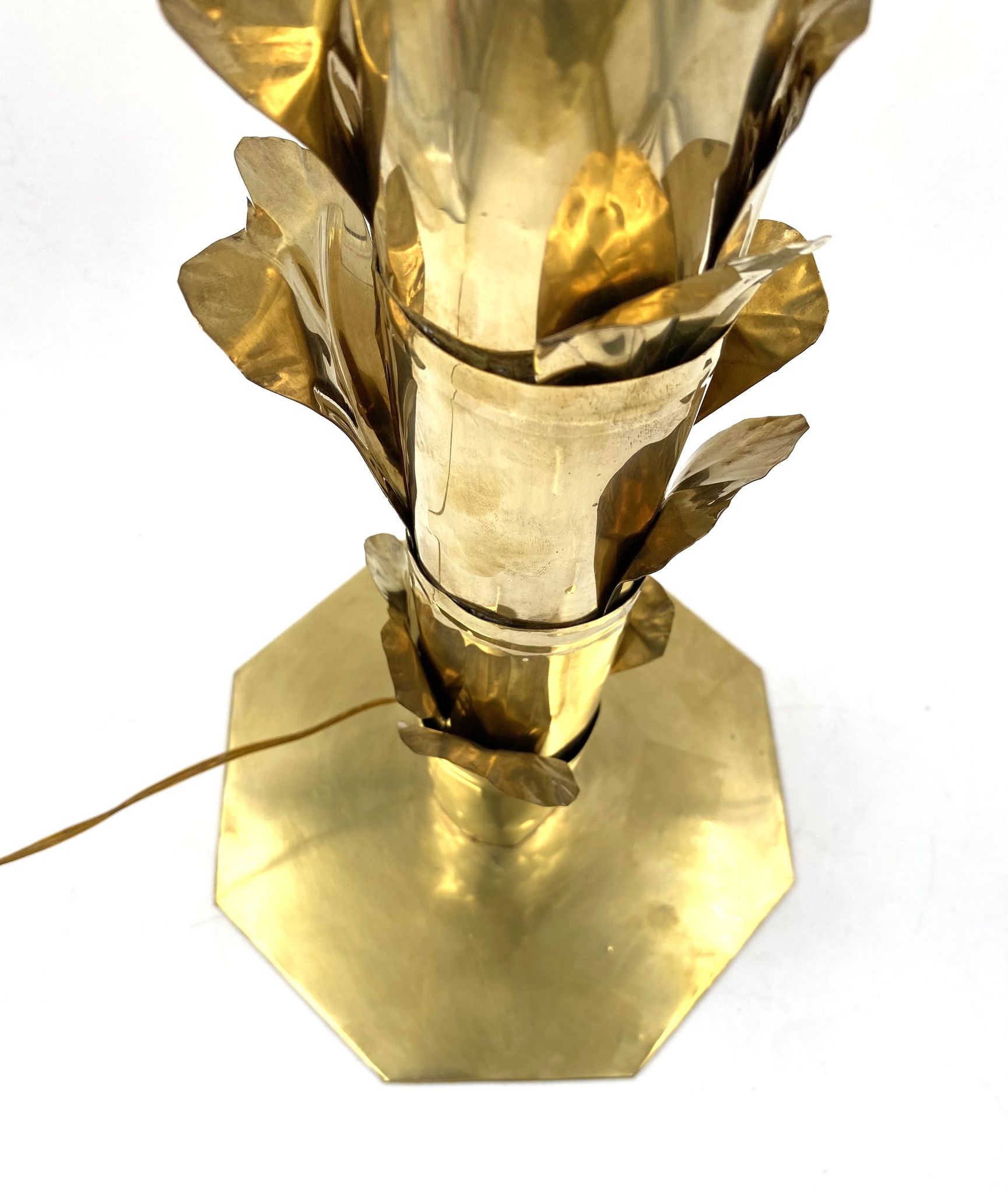 Palm tree brass floor/table lamp, Bottega Gadda Italy, 1960