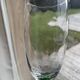 4 champagne flutes, Italian glassware, 1960s, green twisted stem