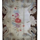 Handmade antique American hooked rug 5.10' x 8.10' (180cm x 272cm) 1880s - 1B539