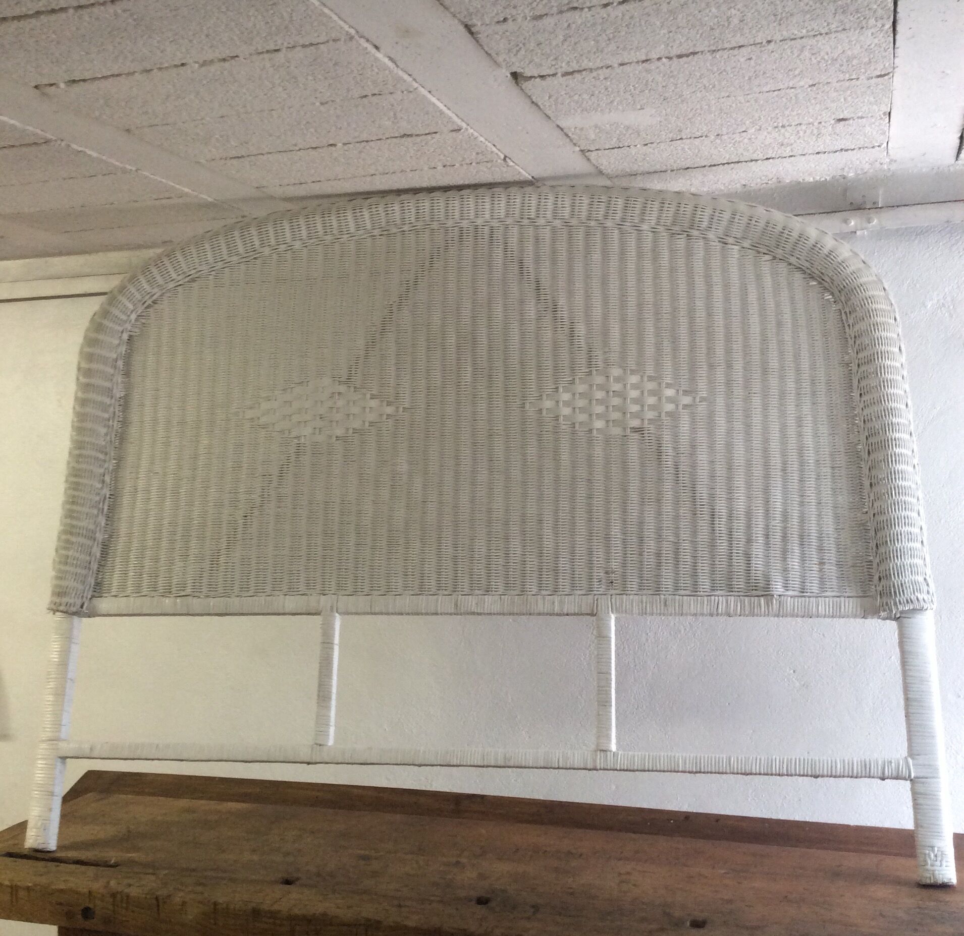 Rattan bedhead vintage