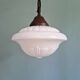 Philips Art Deco pendant light in white opaline, 1930s