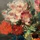Still life with flowers. Oil on canvas. Artist's signature.