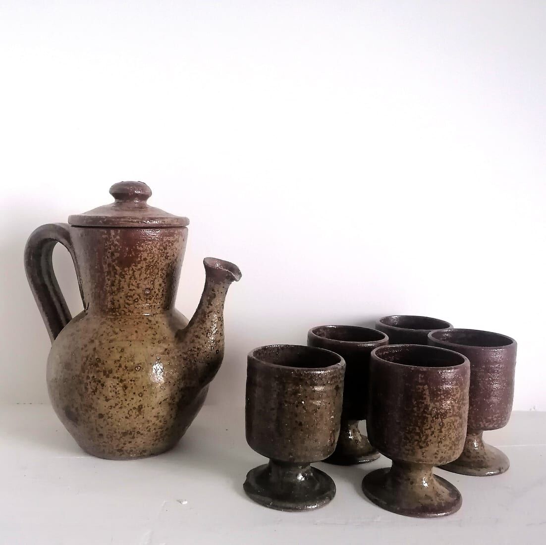 Stoneware service La borne by Guy baudat