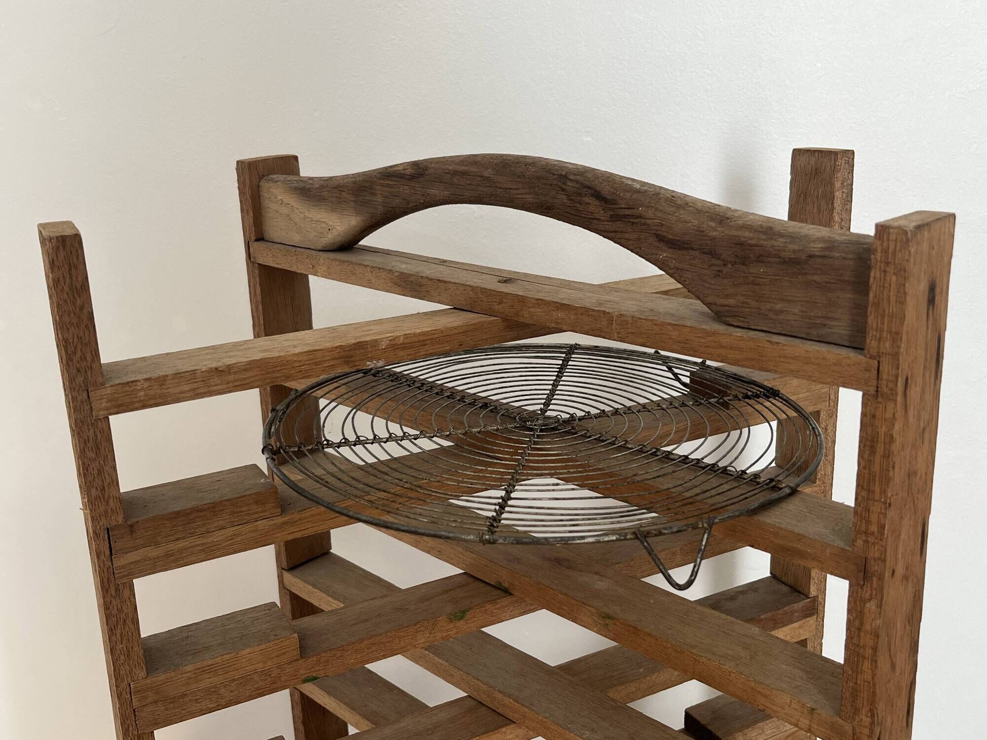 Old pastry board, wooden pie carrier,